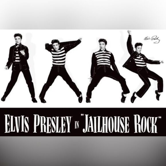 RARE Elvis Presley Portrait Painting Singing Rock n Roll Print Wall Art - Picture 7 of 7